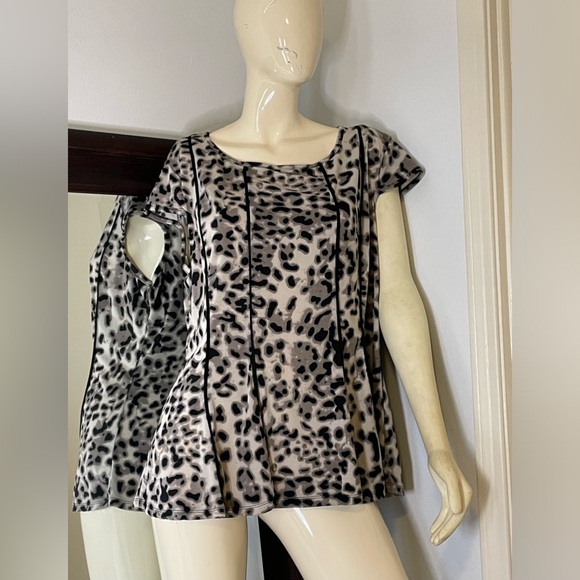 Maria Gabrielle Animal Print Blouse / Top 2XL - Picture 1 of 7
